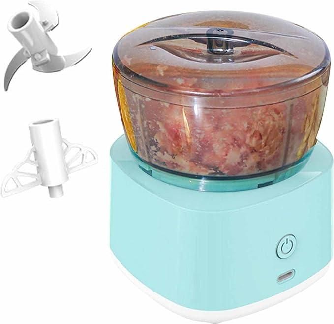 Rechargeable Mini Electric Chopper for Kicthen Use | One-Touch Operation | Stainless Steel Blades | Chopper Electric for Chop, Mince, Puree, Whisk, Grind